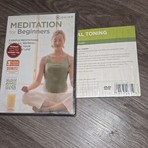 NWT Meditation For Beginners CD. Along With A Free Toning Cd